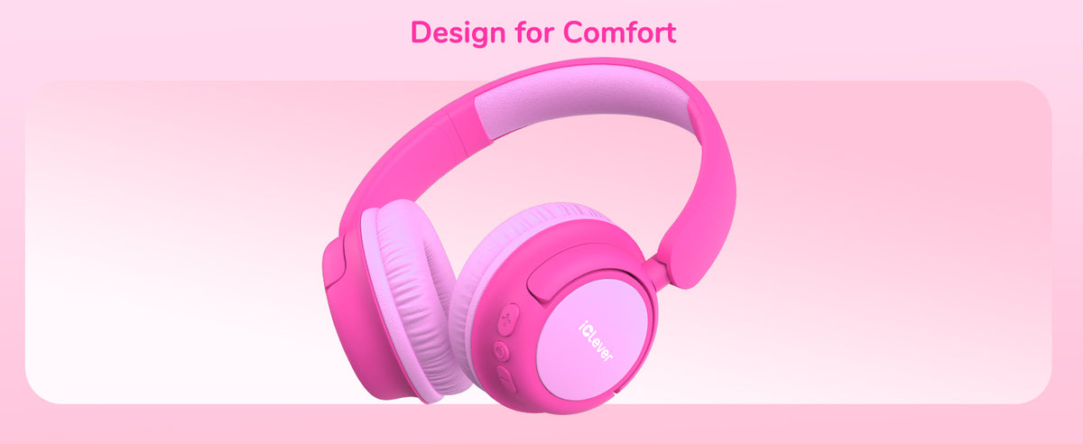 Căști iClever BTH22, Bluetooth 5.4, Autonomie 60 h, Tehnologie SafeSound 3.0, Sunet Stereo, Incărcare Rapidă USB-C, Wireless