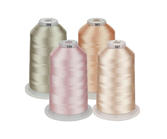 Set Ață De Brodat 4 Bobine - 5000 m, Culori Pastel