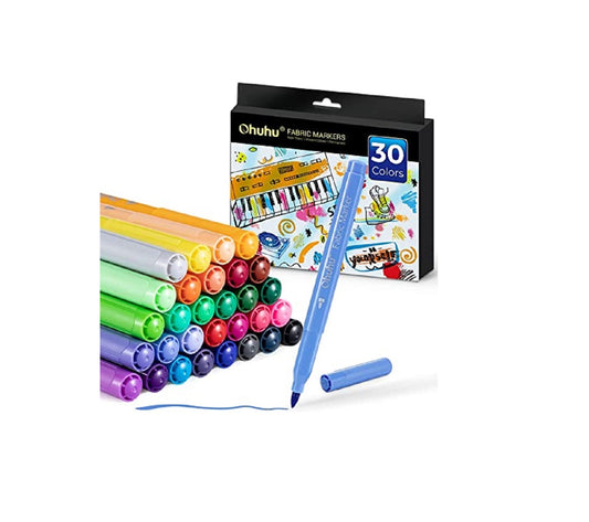 Ohuhu Set 30 Markere Pentru Tesaturi, Permanente, Multicolor Y30-80600-31