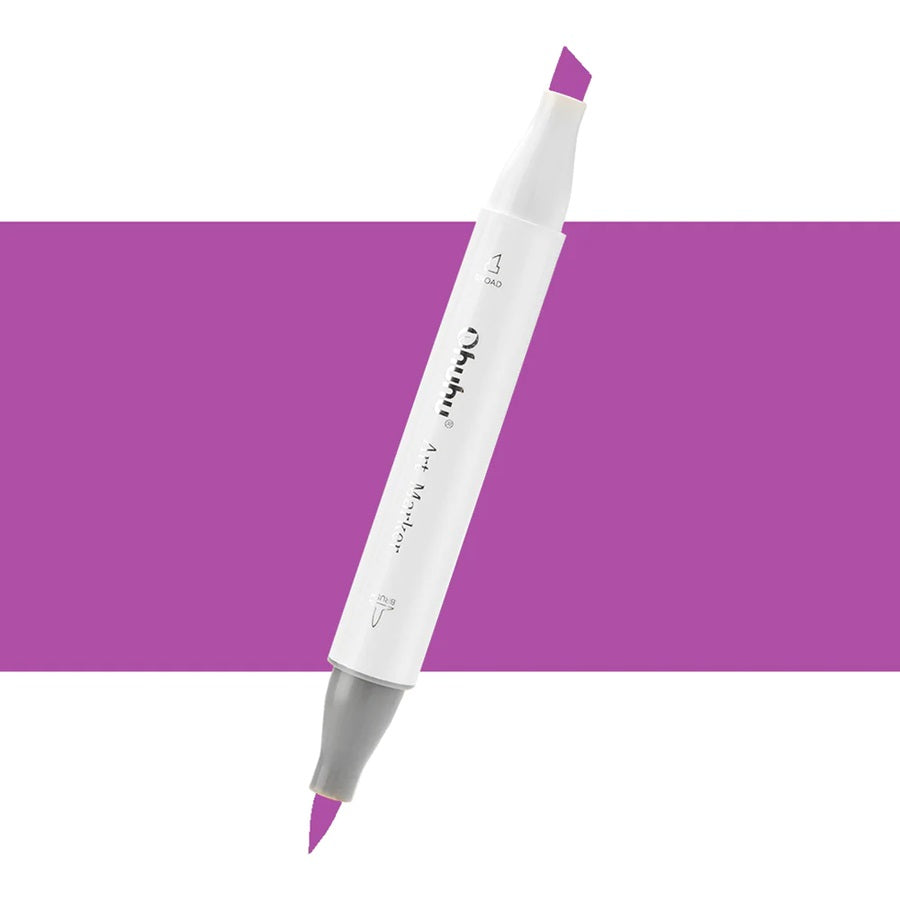 Ohuhu Honolulu P2 Light Violet Individual Marker , Brush & Chisel O10-00001-15