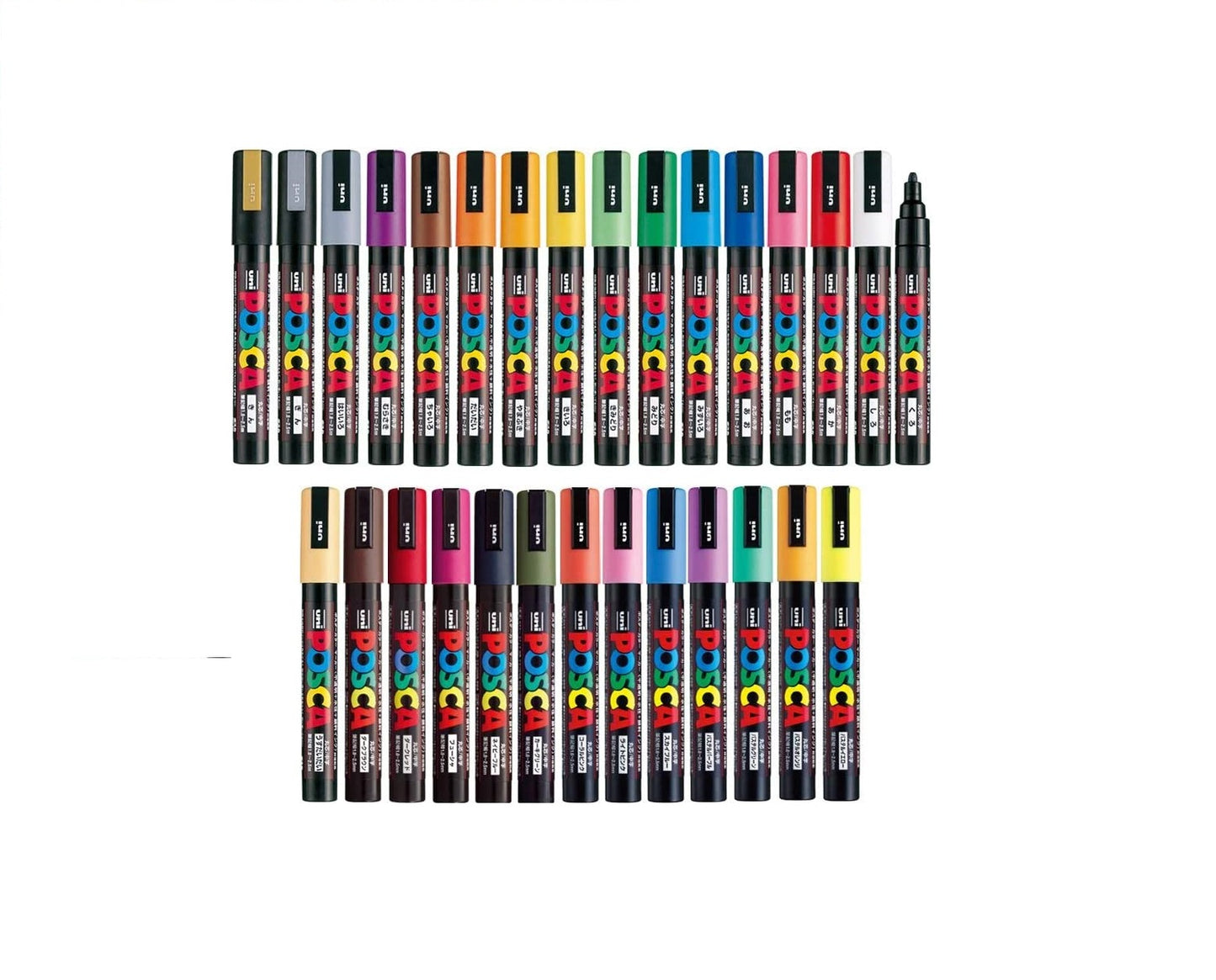 Posca Paint Marker 29 Culori PC-5M Multicolor Set