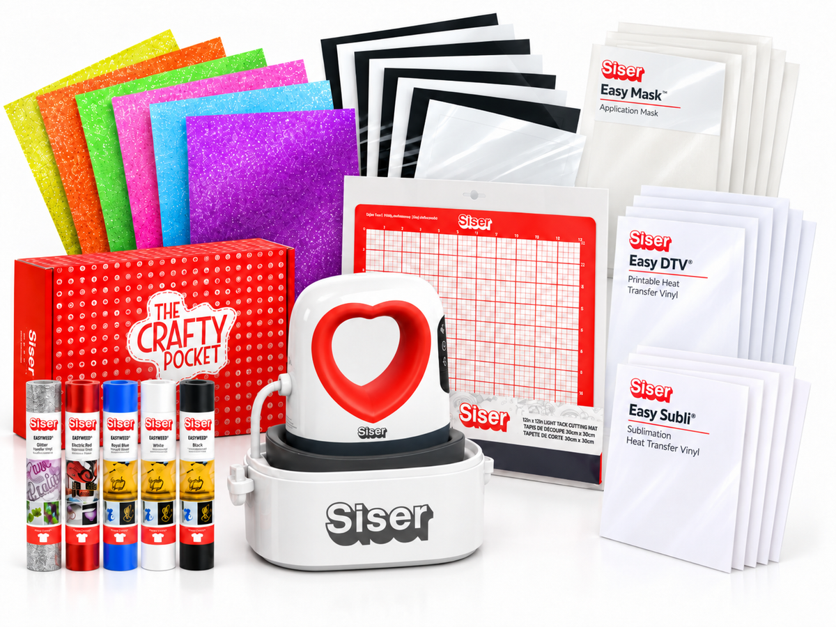 Siser Creative Box – Presă Mini și Folii pentru Personalizare