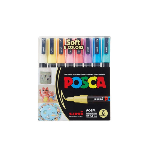 Posca Paint Marker 8 Culori PC-3M Pastel Set