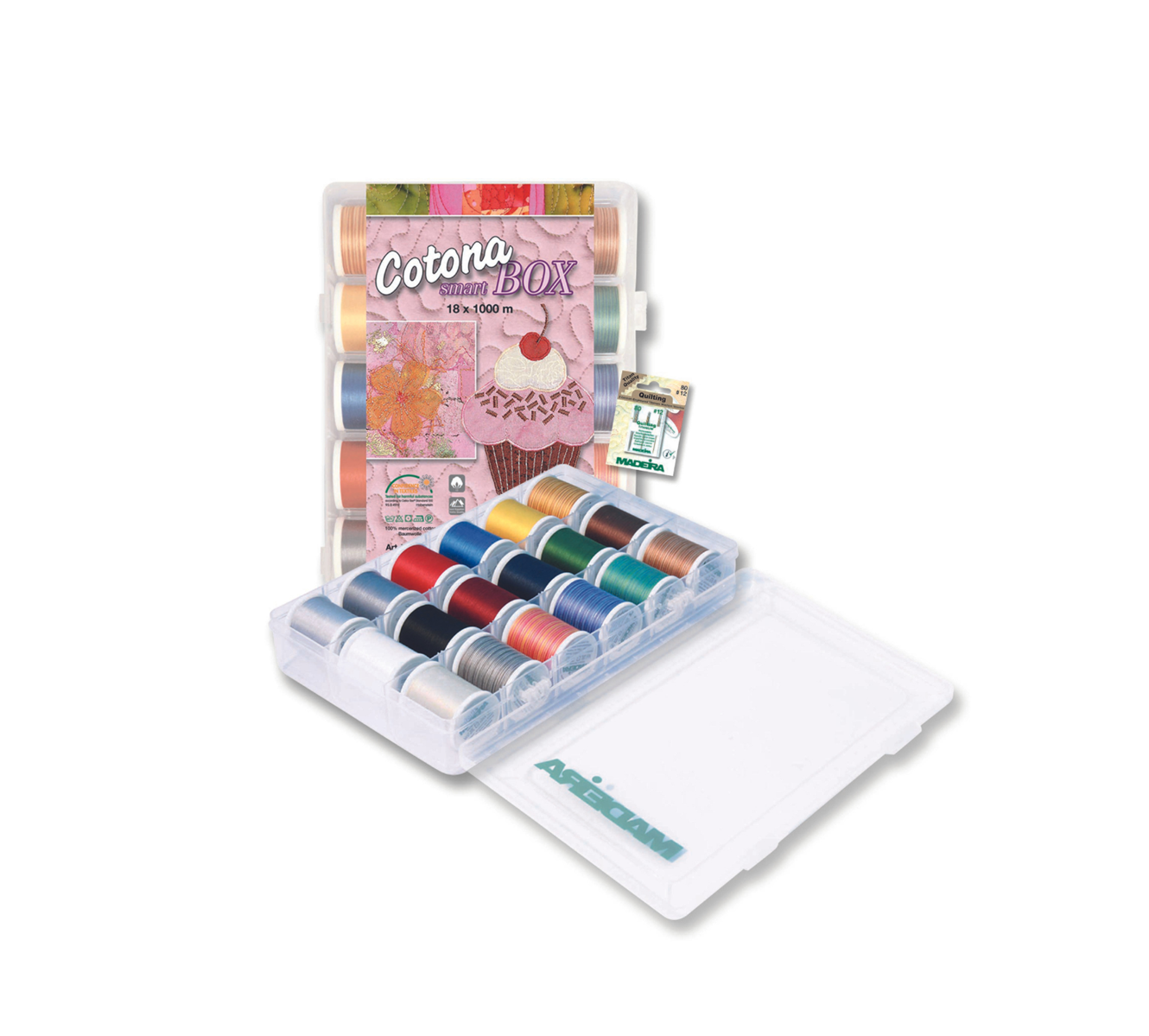 Smartbox 18 Bobine Ata De Brodat Cotona No.50 Madeira 8036