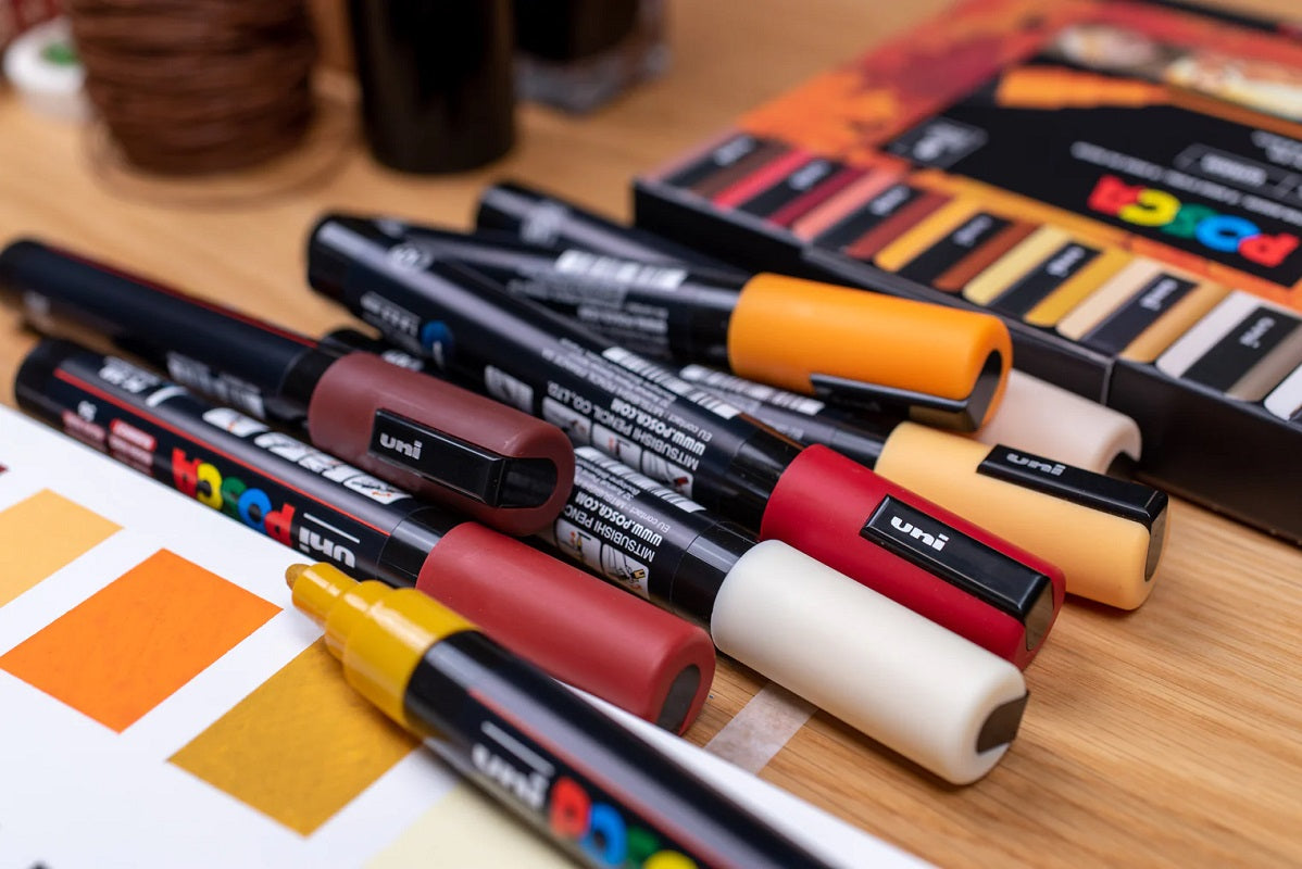 Posca Paint Marker 8 Culori PC-5M Warm Set