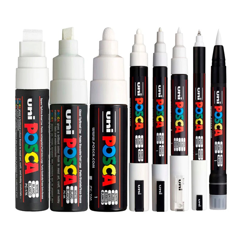 Posca Paint Marker Set 8 Marker All White