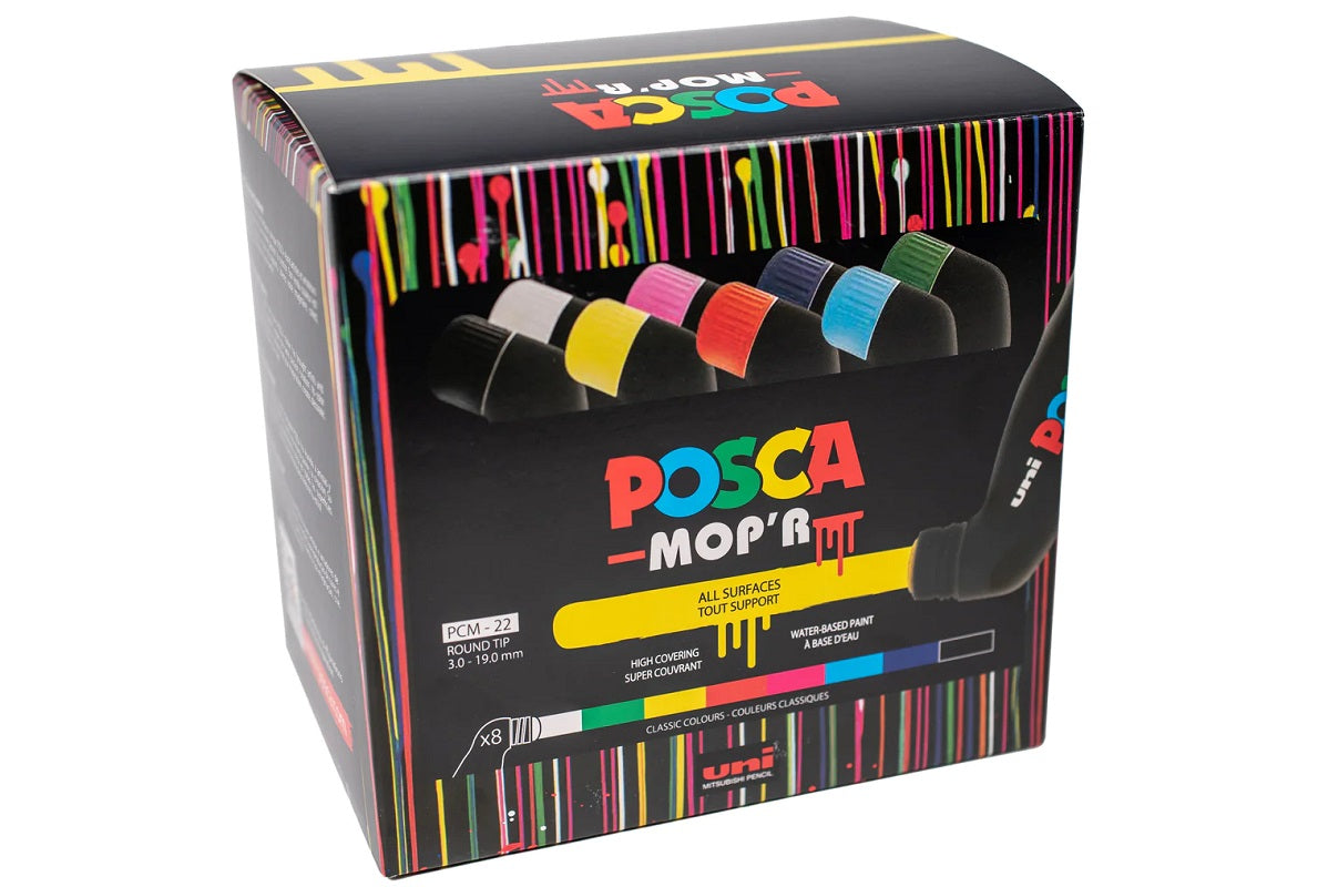 Posca Paint Marker Mop’R 8 Culori PCM-22 Multicolor Set