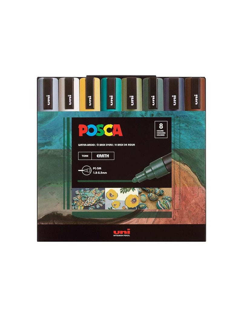 Posca Paint Marker 8 Culori PC-5M Earth Set