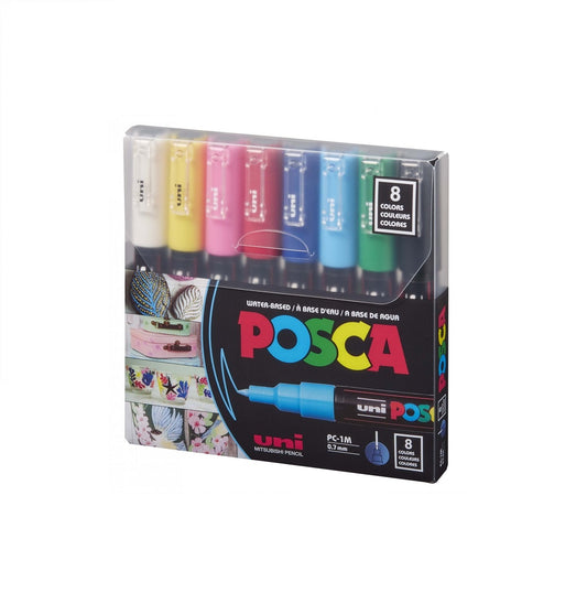 Posca Paint Marker 8 Culori PC-1M Extra Fine Basic Set