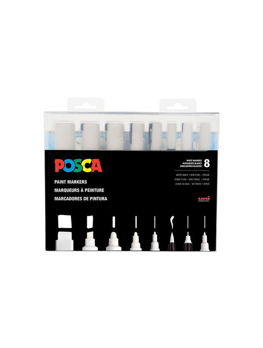 Posca Paint Marker Set 8 Marker All White