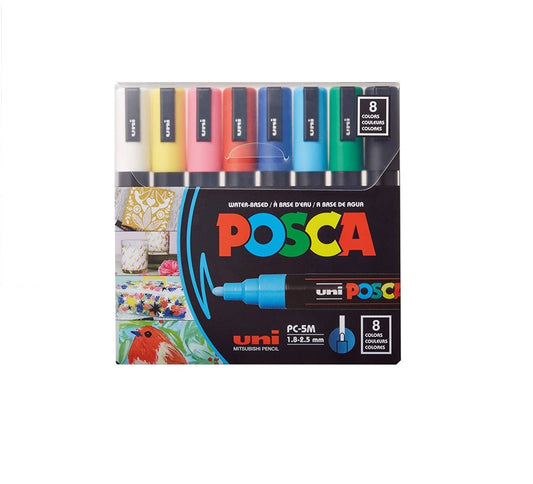 Posca Paint Marker 8 Culori PC-5M Basic Set