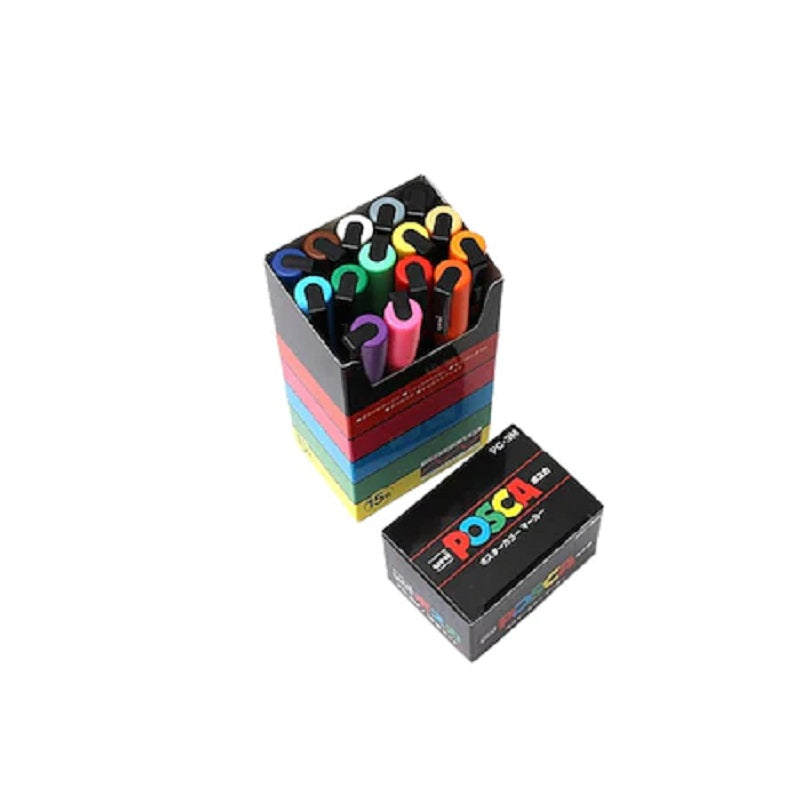 Posca Paint Marker 15 Culori PC-3M Multicolor Set