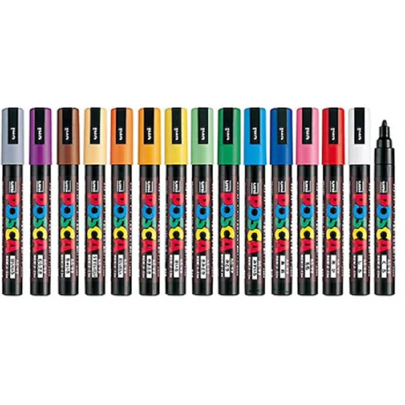 Posca Paint Marker 15 Culori PC-5M Multicolor Set