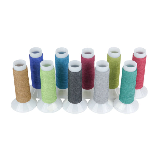 Set Ață De Brodat 10 Bobine - 1000 m, Culori Reflectorizante