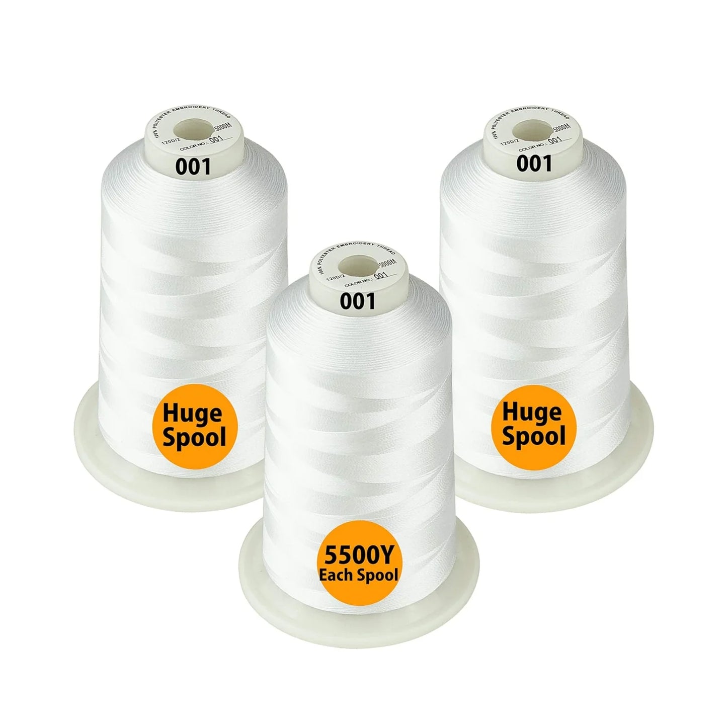 Set Ață De Brodat 3 Bobine - 5000 m, Opțiuni Multiple De Culori