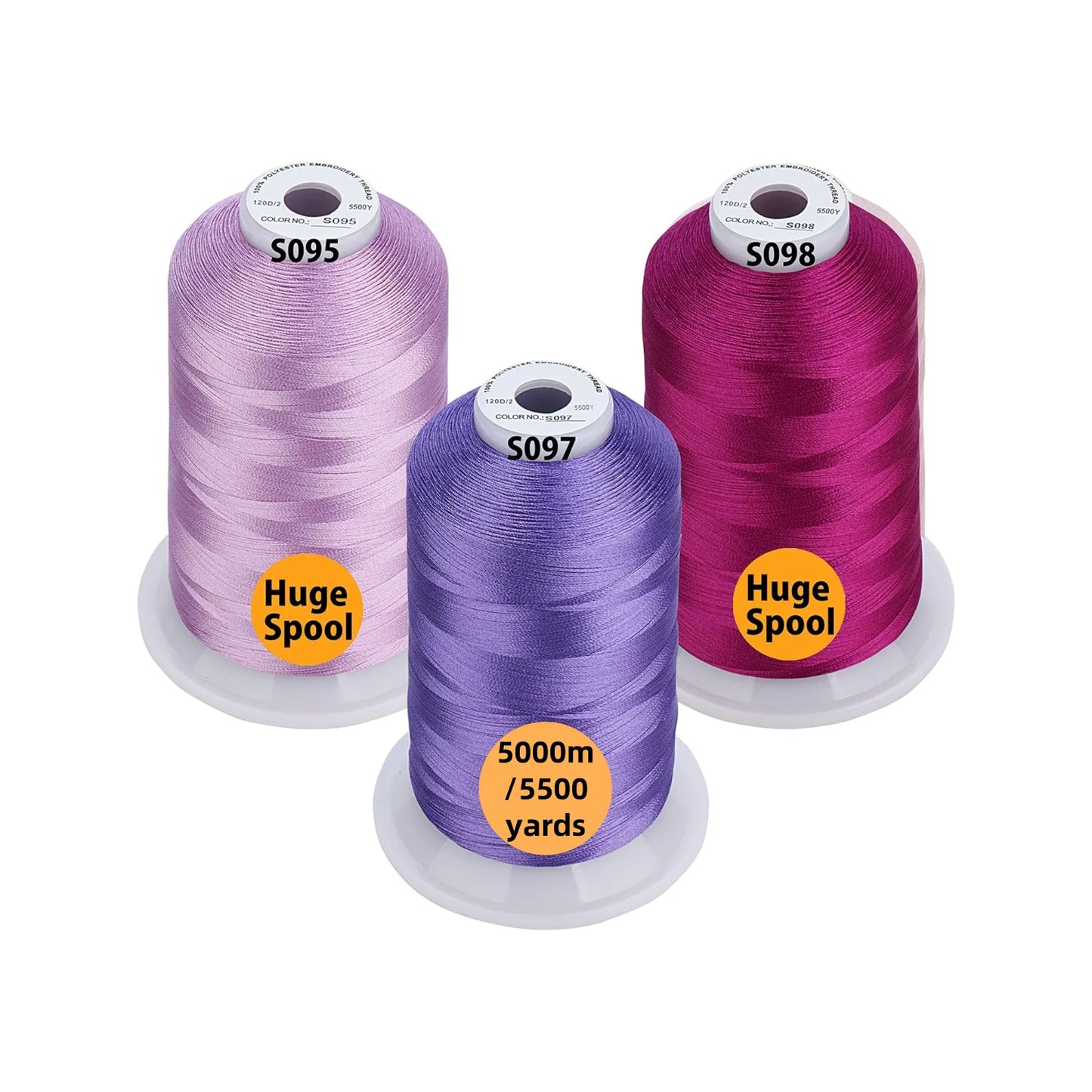 Set Ață De Brodat 3 Bobine - 5000 m, Opțiuni Multiple De Culori