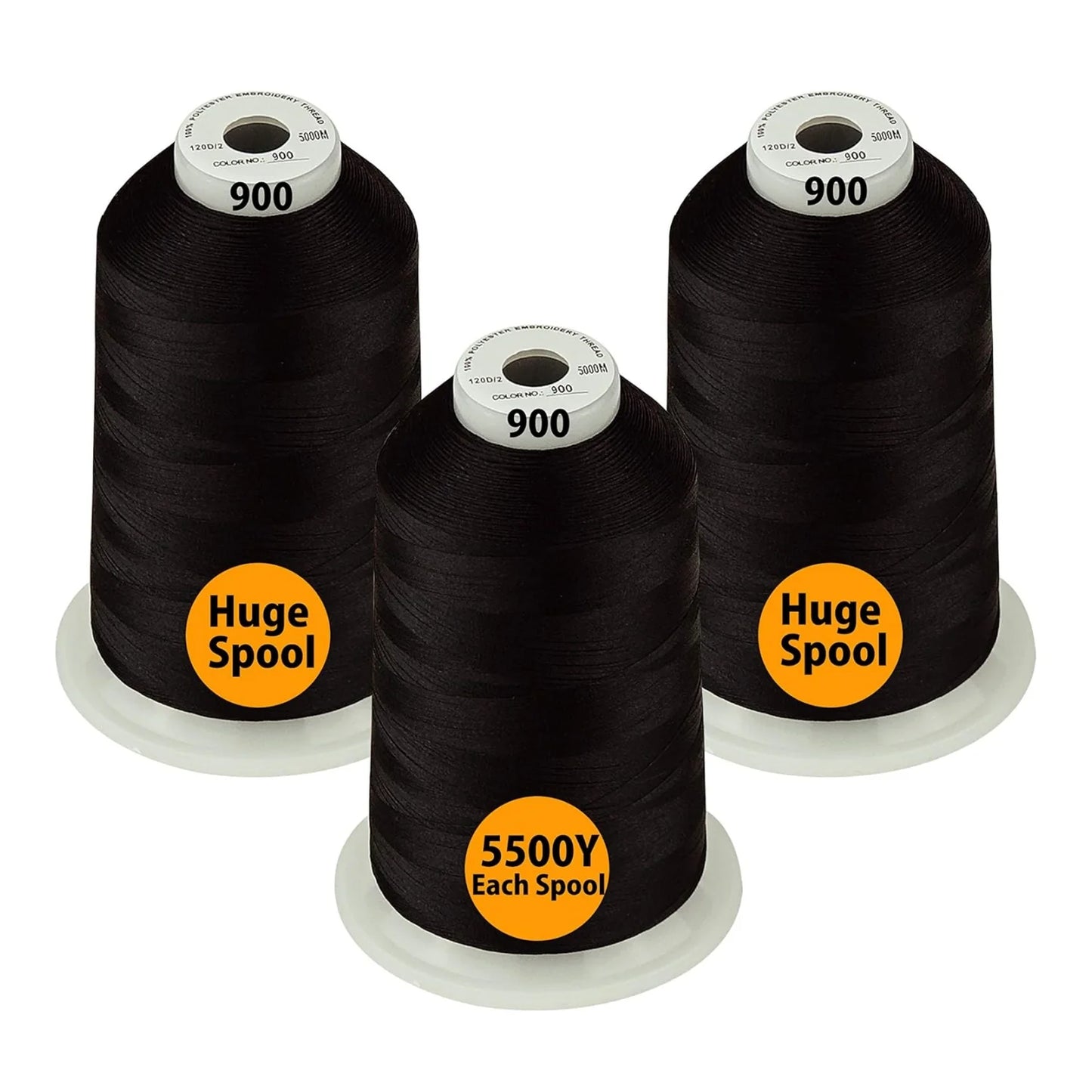 Set Ață De Brodat 3 Bobine - 5000 m, Opțiuni Multiple De Culori