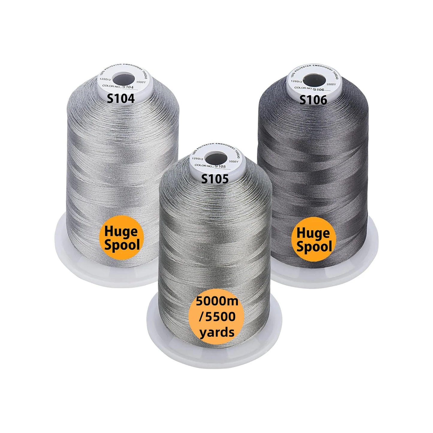 Set Ață De Brodat 3 Bobine - 5000 m, Opțiuni Multiple De Culori