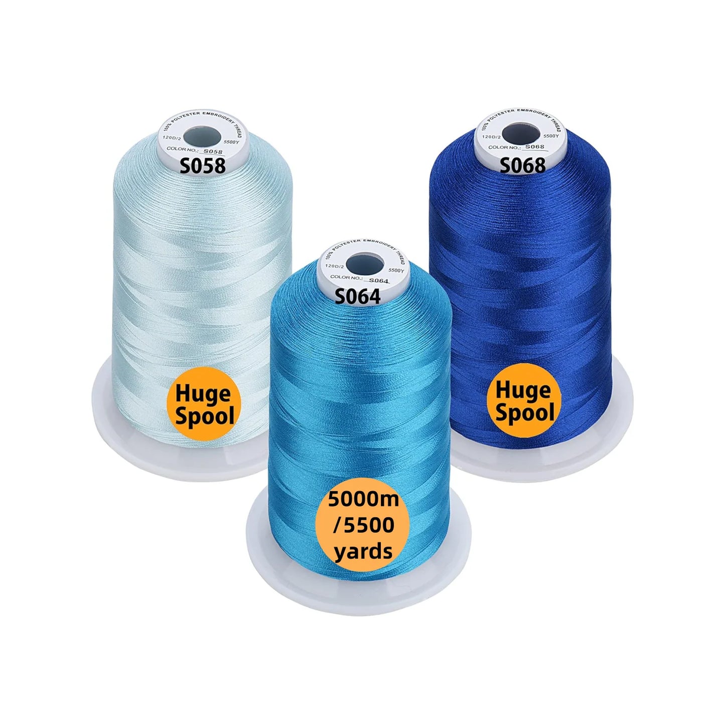 Set Ață De Brodat 3 Bobine - 5000 m, Opțiuni Multiple De Culori