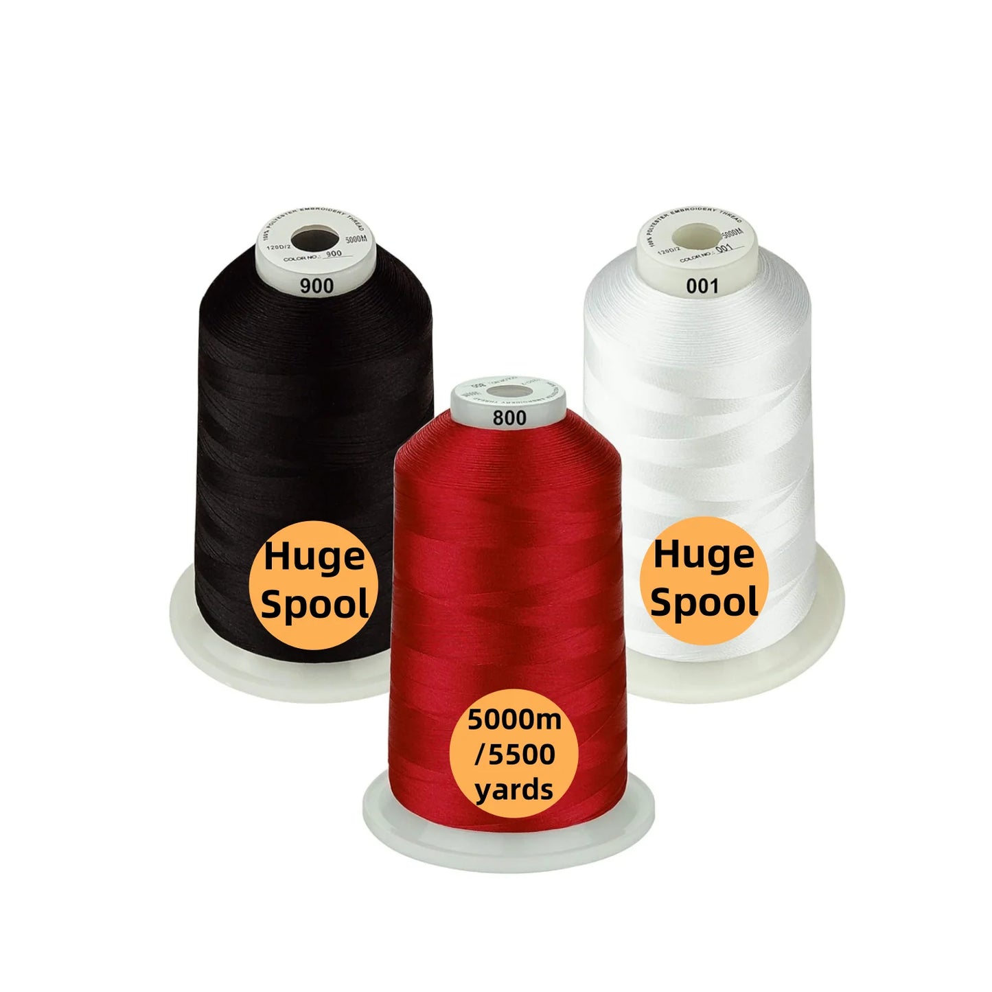 Set Ață De Brodat 3 Bobine - 5000 m, Opțiuni Multiple De Culori