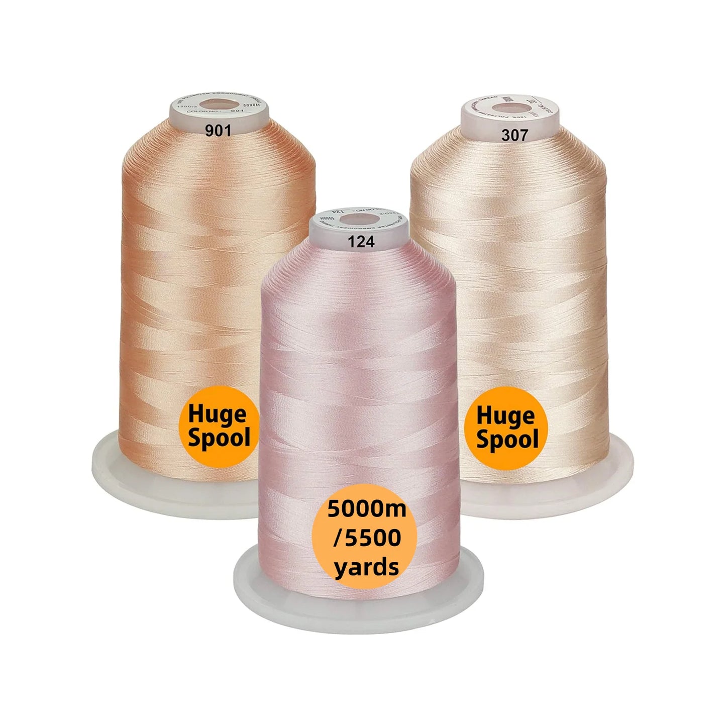 Set Ață De Brodat 3 Bobine - 5000 m, Opțiuni Multiple De Culori