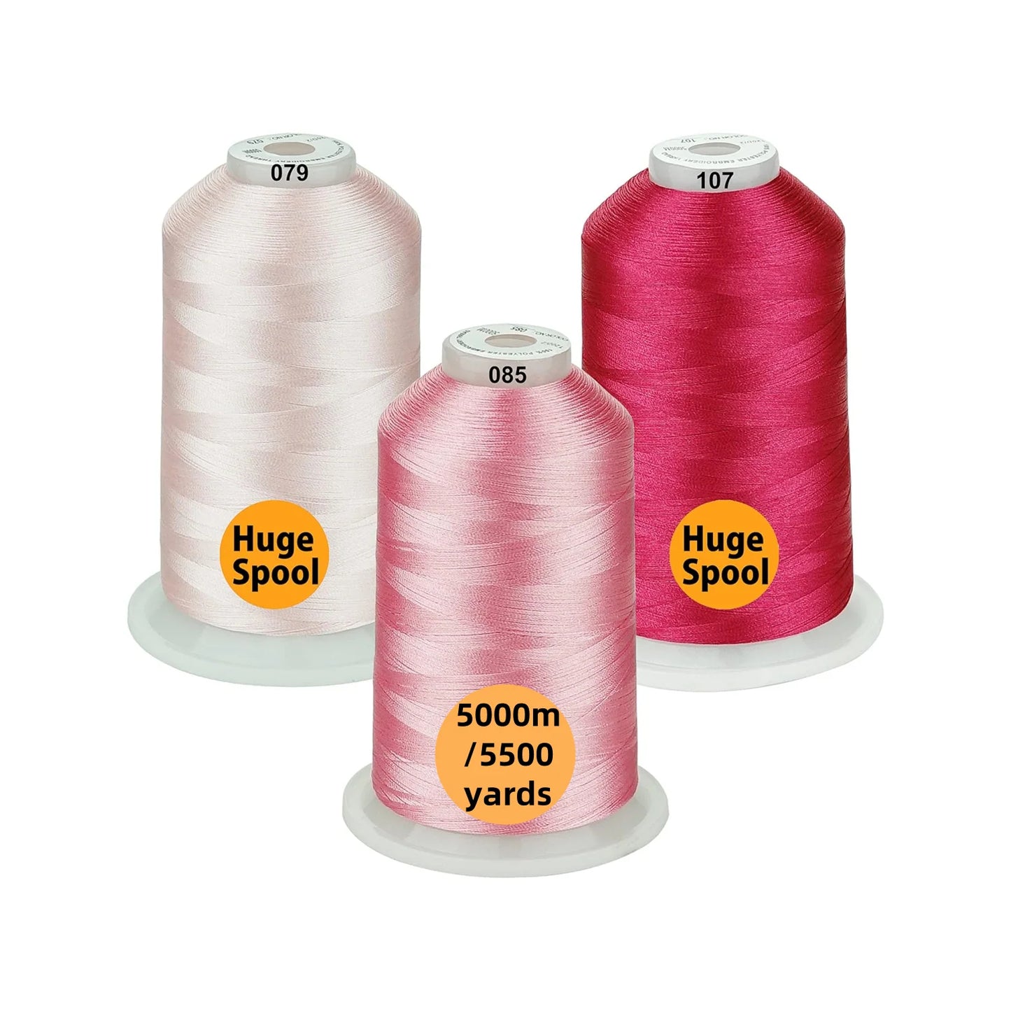 Set Ață De Brodat 3 Bobine - 5000 m, Opțiuni Multiple De Culori