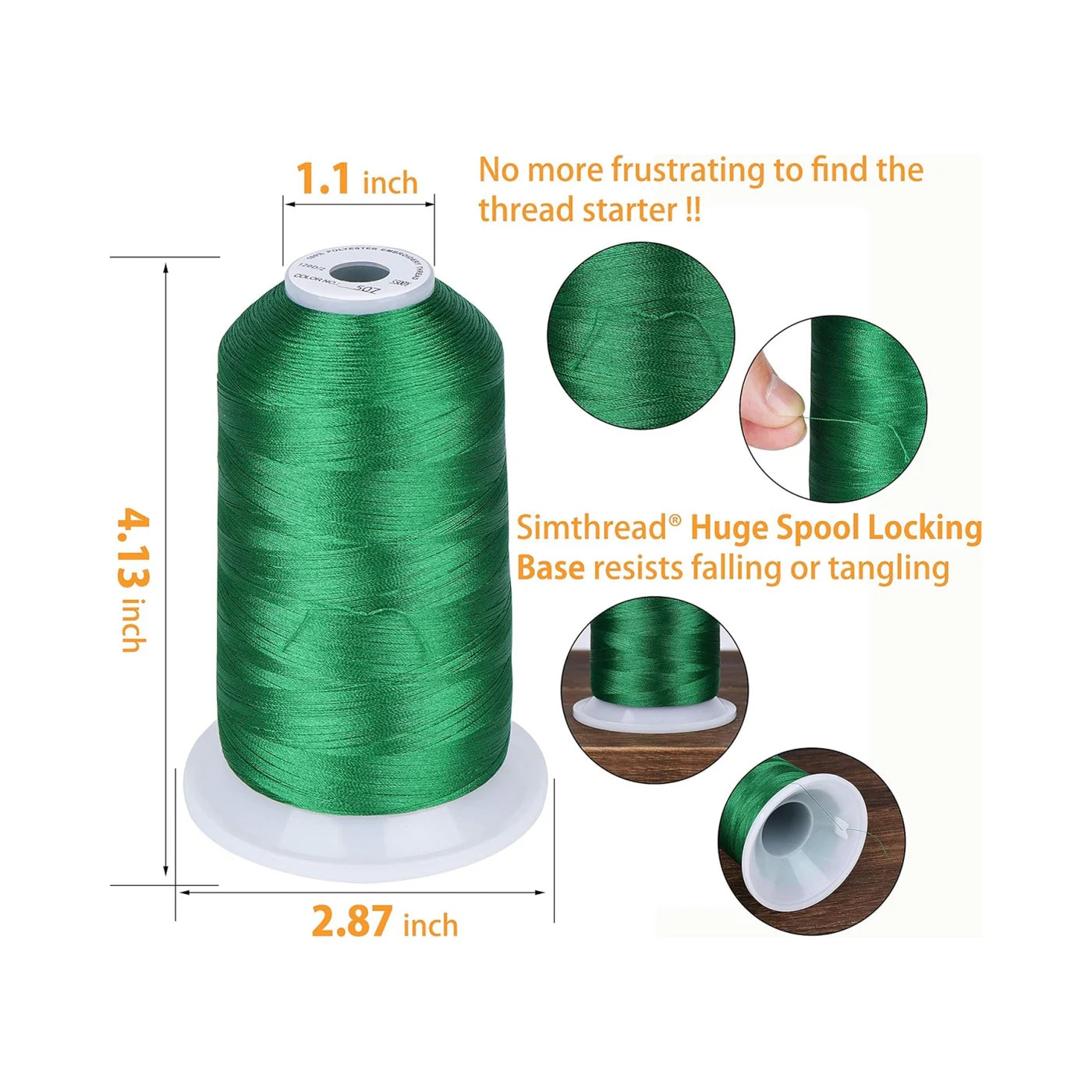 Set Ață De Brodat 4 Bobine - 5000 m, Multicolor
