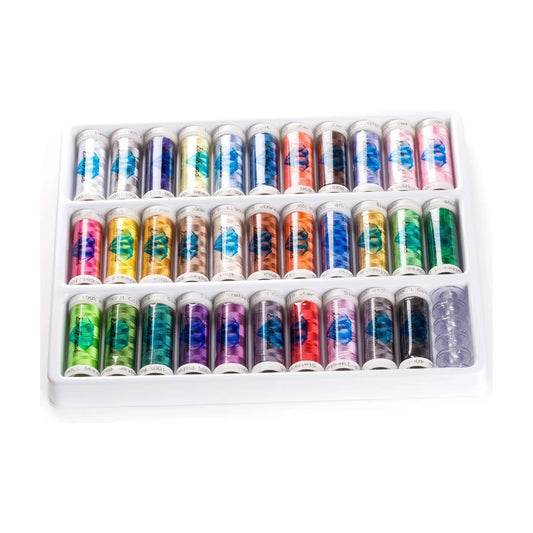 Set Ață De Brodat 32 Bobine - 300 m, Multicolor