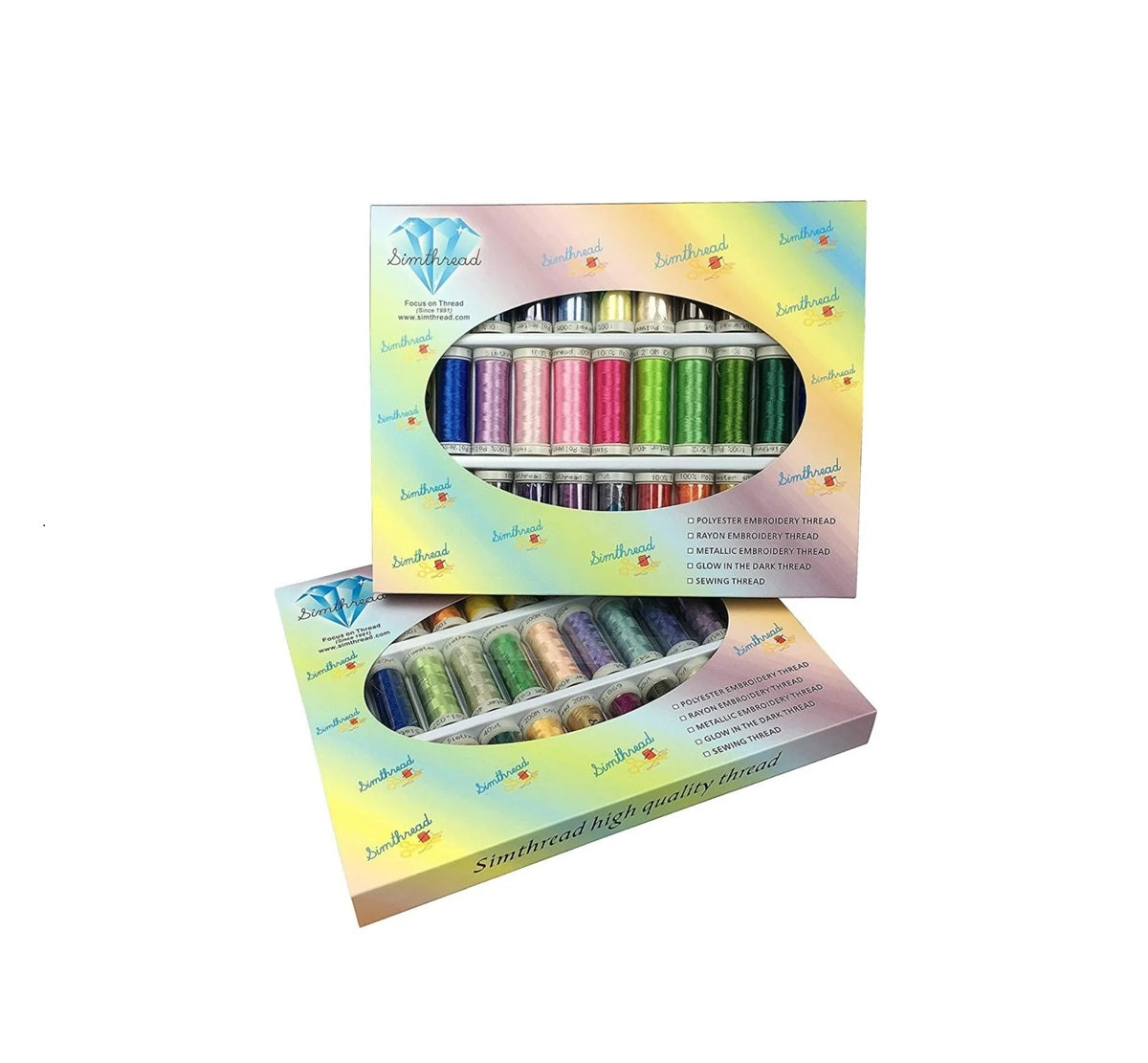 Set Ață De Brodat 63 Bobine - 300 m, Multicolor
