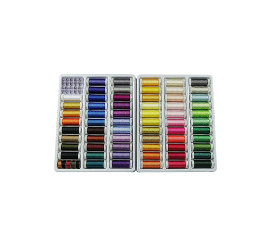 Set Ață De Brodat 63 Bobine - 300 m, Multicolor