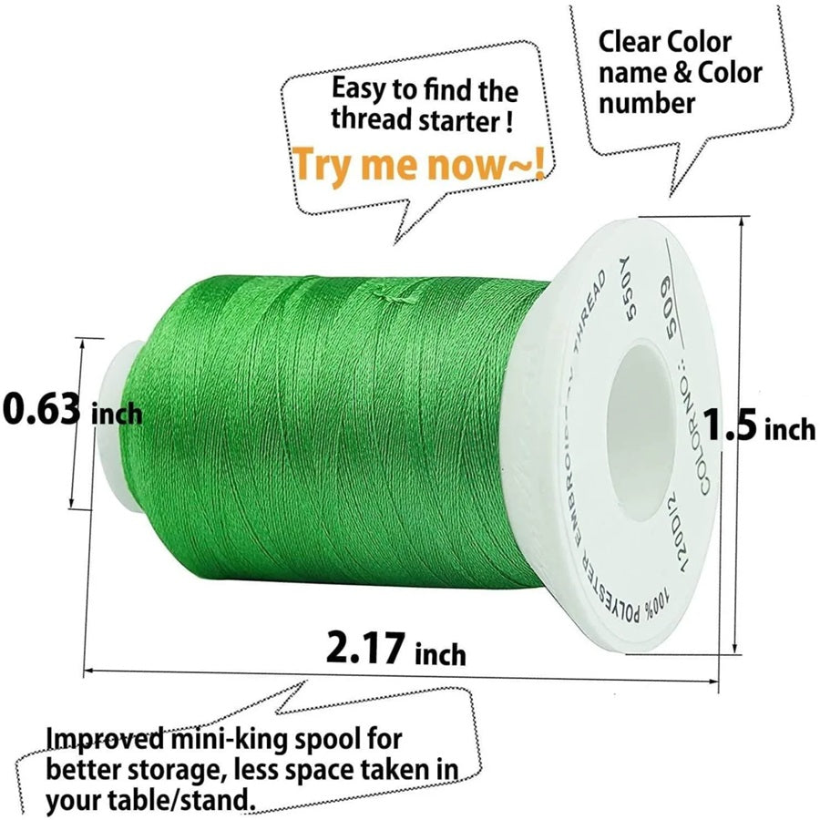 Kit Ață De Brodat 63 Bobine - 500/1000m Multicolor