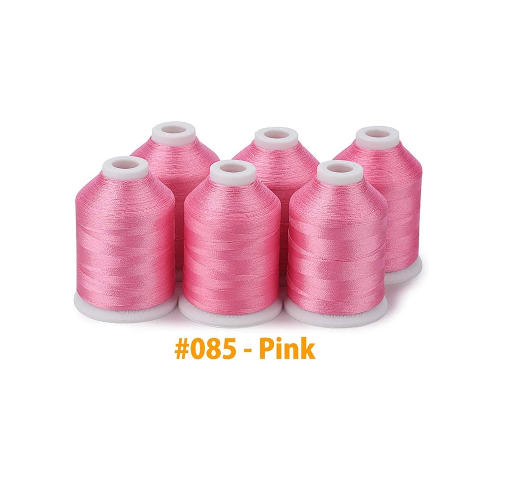 Set Ață De Brodat 6 Bobine - 1000 m, Culoare Roz