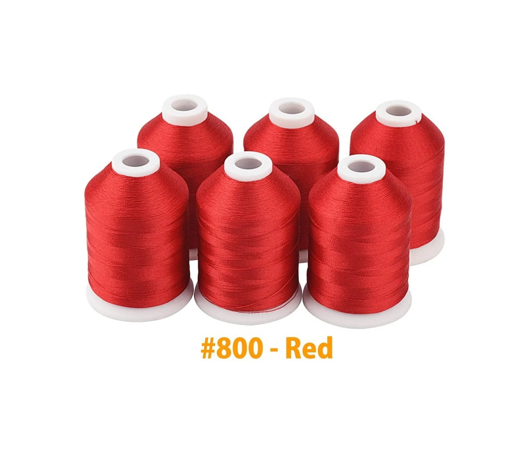 Set Ață De Brodat 6 Bobine, Culoare Rosu