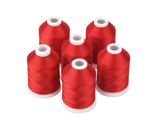 Set Ață De Brodat 6 Bobine, Culoare Rosu