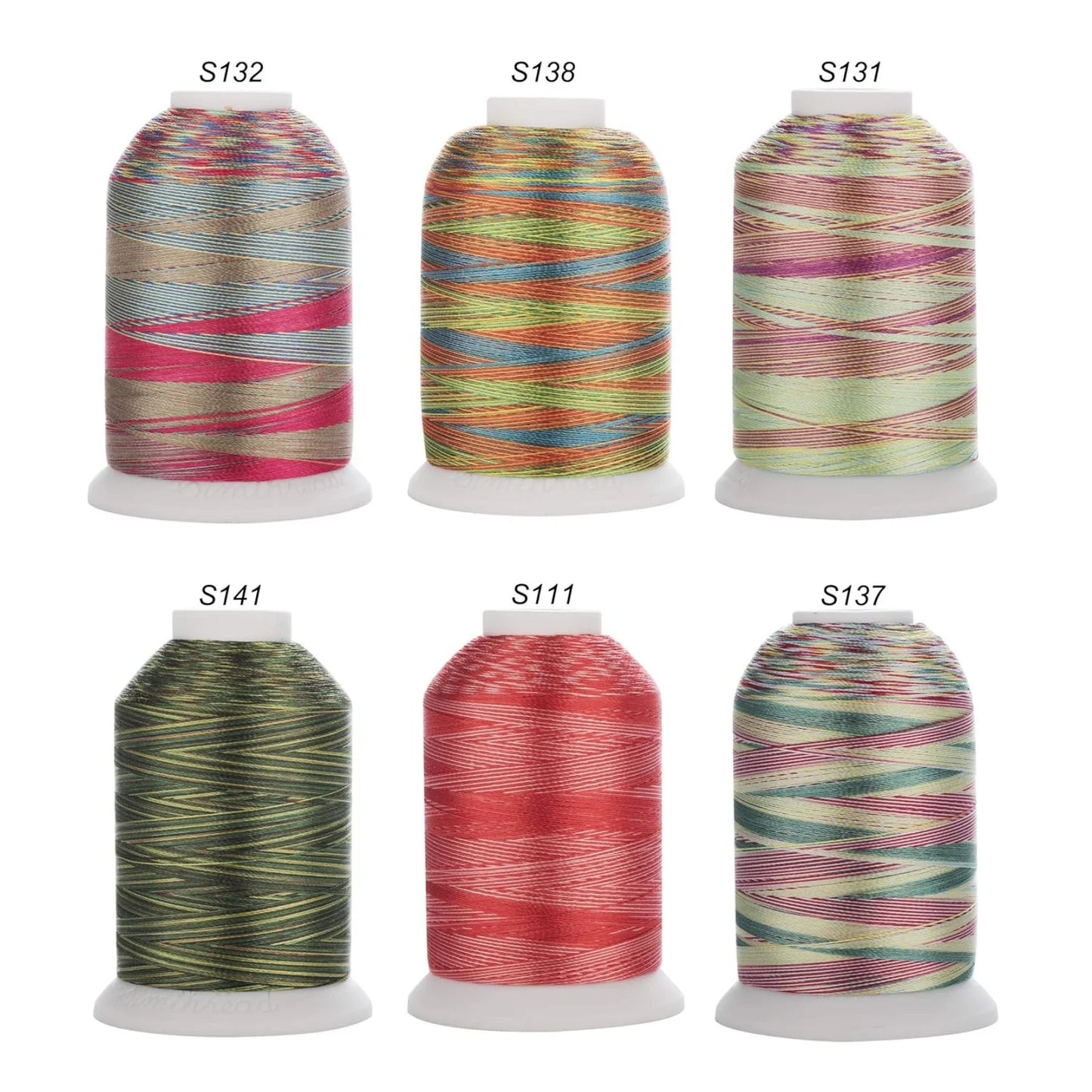 Set Ață De Brodat 6 Bobine - 1000 m, Culori Variegated