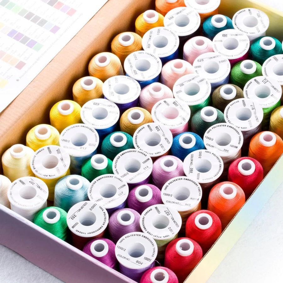 Kit Ata De Brodat 120 Bobine - 500/1000m Multicolor