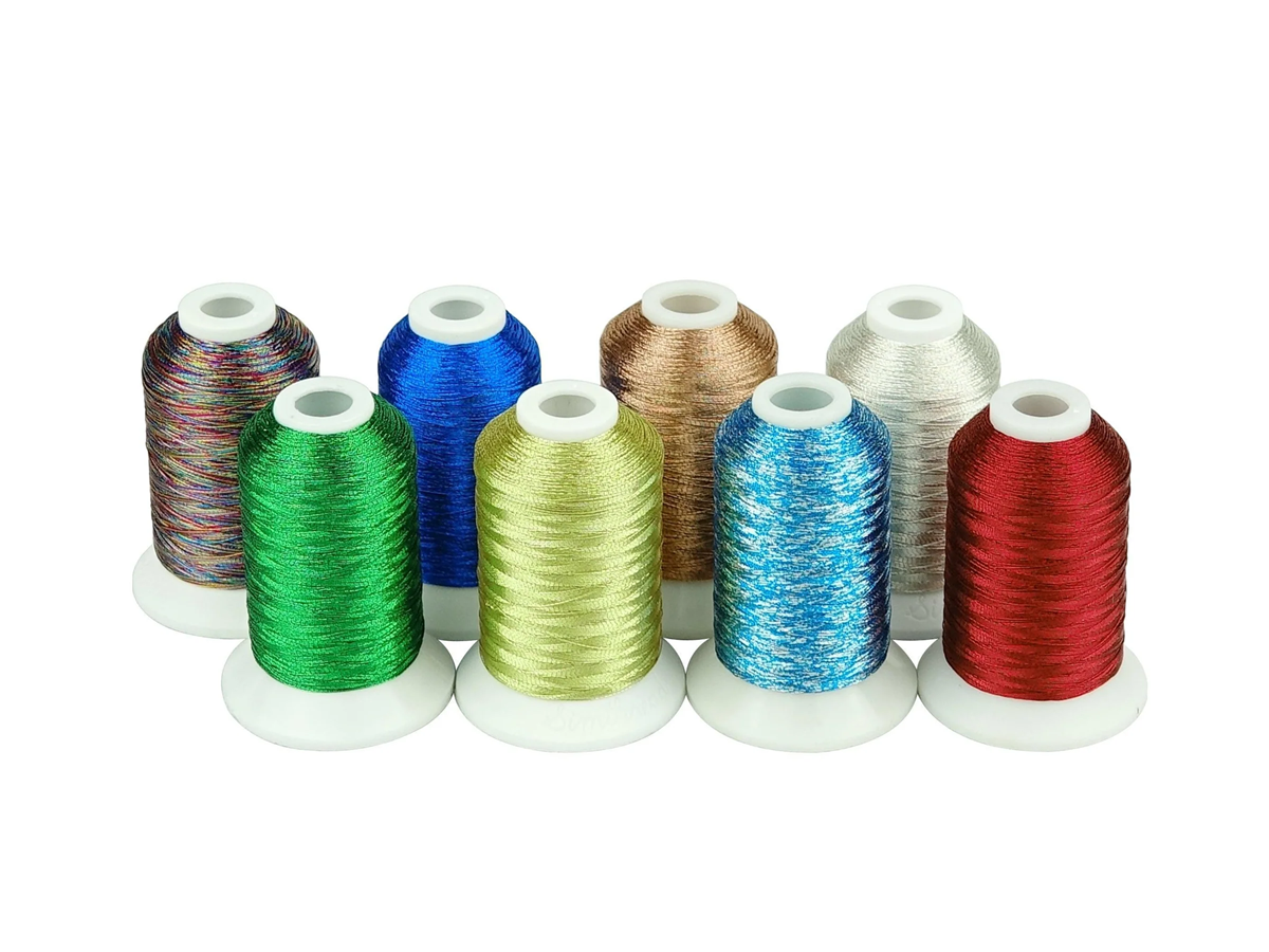 Set Ață De Brodat 8 Bobine - 500 m, Culori Metalice