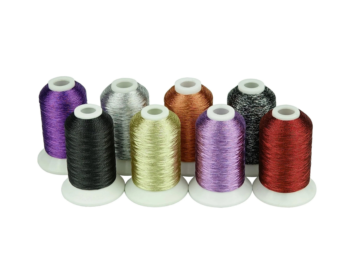Set Ață De Brodat 8 Bobine - 500 m, Culori Metalice