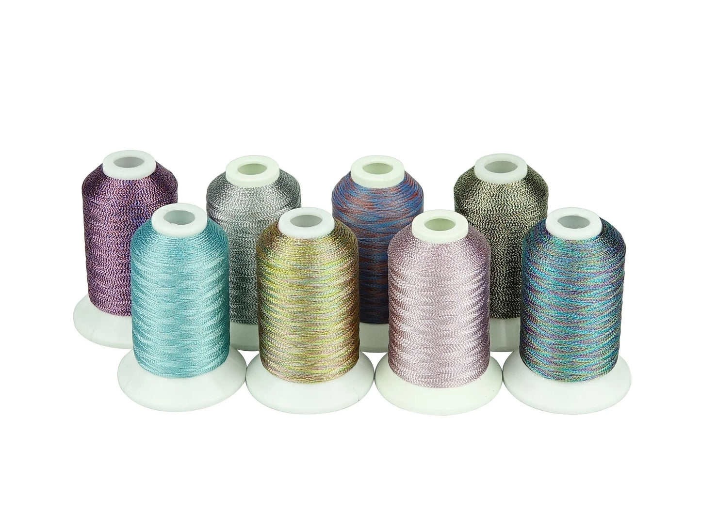 Set Ață De Brodat 8 Bobine - 500 m, Culori Metalice