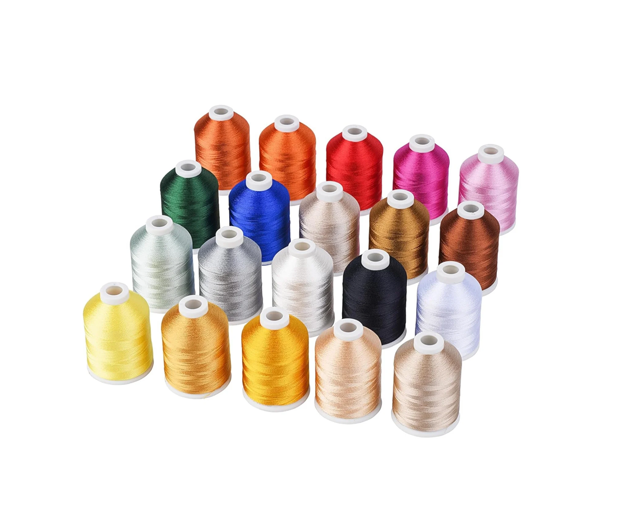 Set Ață De Brodat 20 Bobine - 1000 m, 40WT, Rayon Vascoza, Multicolor