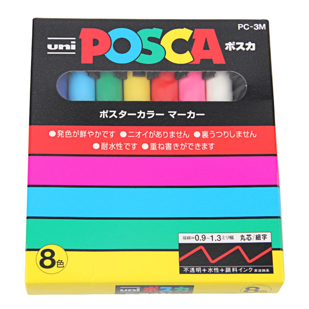 Posca Paint Marker 8 PC-3M Basic Set