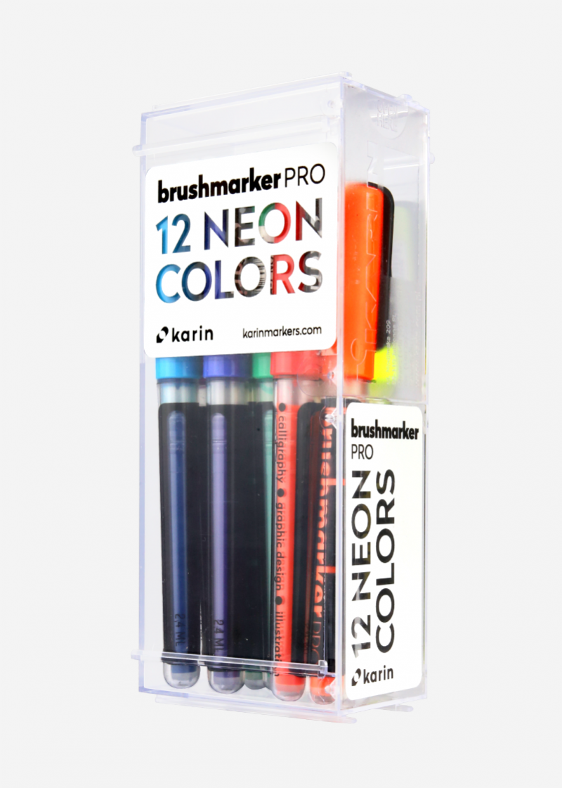 Karin Set 12 Markere Pro Culori Neon