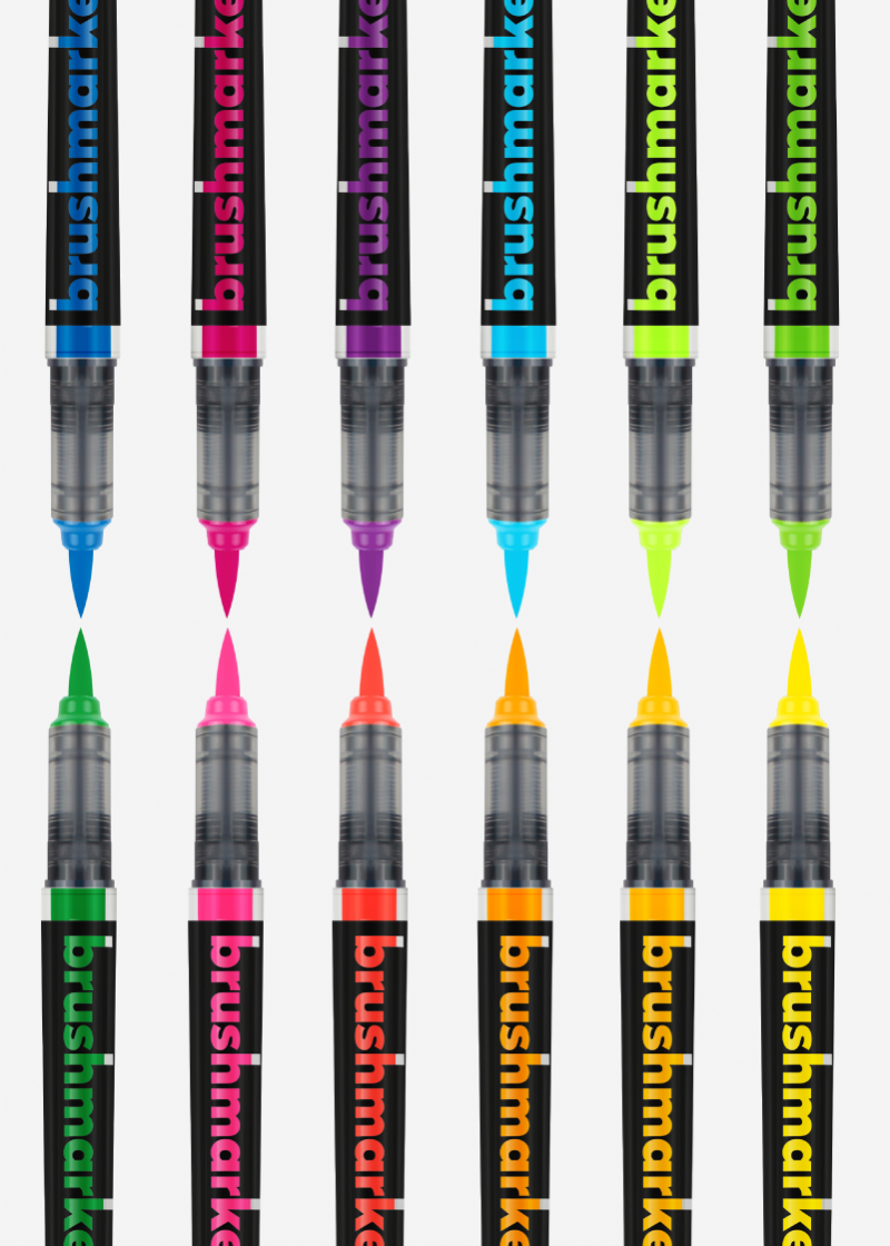 Karin Set 12 Markere Pro Culori Neon