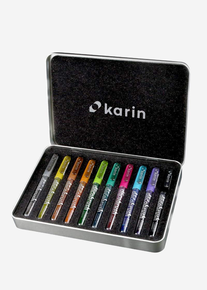 Karin Set 10 Markere Decobrush, Culori Metalice