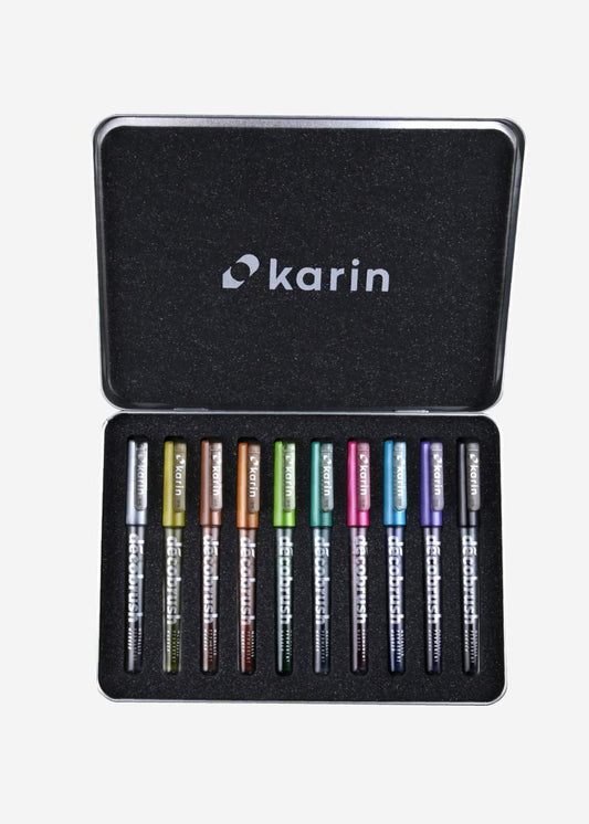 Karin Set 10 Markere Decobrush, Culori Metalice