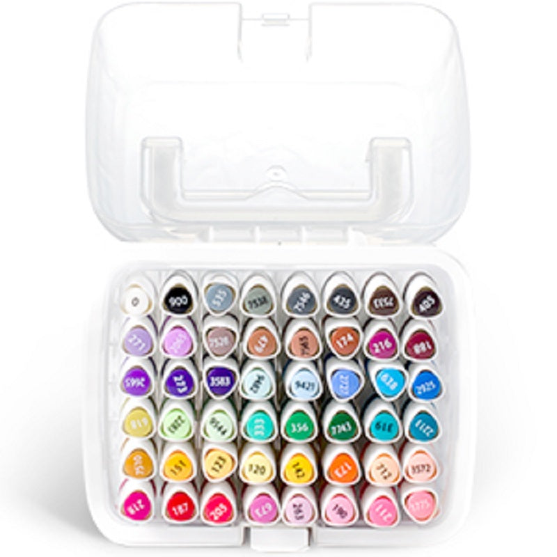 Ohuhu Set 48 Markere, Baza Alcool, Dual Tips Brush&Chisel, Multicolor Y30-80401-99