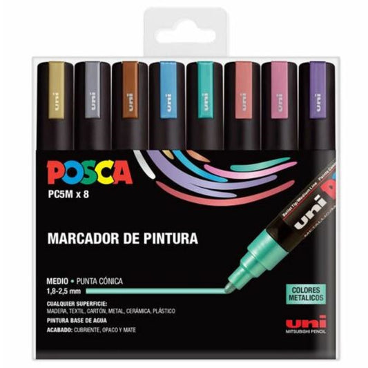 Posca Paint Marker 8 Culori PC-5M Metalic Set